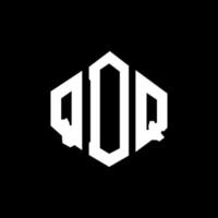 qdq letter logo-ontwerp met veelhoekvorm. qdq veelhoek en kubusvorm logo-ontwerp. qdq zeshoek vector logo sjabloon witte en zwarte kleuren. qdq-monogram, bedrijfs- en onroerendgoedlogo.