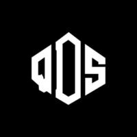 qds letter logo-ontwerp met veelhoekvorm. qds logo-ontwerp met veelhoek en kubusvorm. qds zeshoek vector logo sjabloon witte en zwarte kleuren. qds-monogram, bedrijfs- en onroerendgoedlogo.