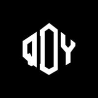 qdy letter logo-ontwerp met veelhoekvorm. qdy veelhoek en kubusvorm logo-ontwerp. qdy zeshoek vector logo sjabloon witte en zwarte kleuren. qdy-monogram, bedrijfs- en onroerendgoedlogo.