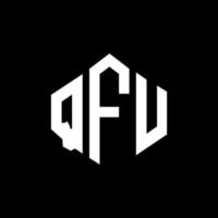 qfu letter logo-ontwerp met veelhoekvorm. qfu veelhoek en kubusvorm logo-ontwerp. qfu zeshoek vector logo sjabloon witte en zwarte kleuren. qfu-monogram, bedrijfs- en onroerendgoedlogo.