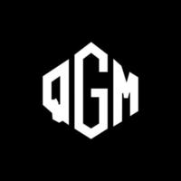 qgm letter logo-ontwerp met veelhoekvorm. qgm veelhoek en kubusvorm logo-ontwerp. qgm zeshoek vector logo sjabloon witte en zwarte kleuren. qgm monogram, bedrijfs- en onroerend goed logo.