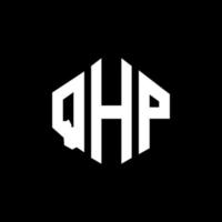 qhp letter logo-ontwerp met veelhoekvorm. qhp veelhoek en kubusvorm logo-ontwerp. qhp zeshoek vector logo sjabloon witte en zwarte kleuren. qhp-monogram, bedrijfs- en onroerendgoedlogo.
