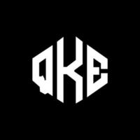 qke letter logo-ontwerp met veelhoekvorm. qke veelhoek en kubusvorm logo-ontwerp. qke zeshoek vector logo sjabloon witte en zwarte kleuren. qke-monogram, bedrijfs- en onroerendgoedlogo.