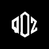 qnz letter logo-ontwerp met veelhoekvorm. qnz veelhoek en kubusvorm logo-ontwerp. qnz zeshoek vector logo sjabloon witte en zwarte kleuren. qnz-monogram, bedrijfs- en onroerendgoedlogo.