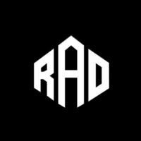 rao letter logo-ontwerp met veelhoekvorm. rao veelhoek en kubusvorm logo-ontwerp. rao zeshoek vector logo sjabloon witte en zwarte kleuren. rao monogram, business en onroerend goed logo.