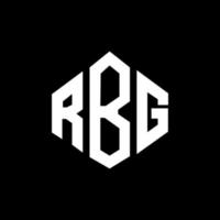 rbg letter logo-ontwerp met veelhoekvorm. rbg veelhoek en kubusvorm logo-ontwerp. rbg zeshoek vector logo sjabloon witte en zwarte kleuren. rbg-monogram, bedrijfs- en onroerendgoedlogo.