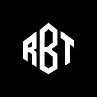 rbt letter logo-ontwerp met veelhoekvorm. rbt veelhoek en kubusvorm logo-ontwerp. rbt zeshoek vector logo sjabloon witte en zwarte kleuren. rbt-monogram, bedrijfs- en onroerendgoedlogo.