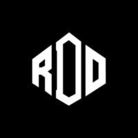 rdo letter logo-ontwerp met veelhoekvorm. rdo veelhoek en kubusvorm logo-ontwerp. rdo zeshoek vector logo sjabloon witte en zwarte kleuren. rdo-monogram, bedrijfs- en onroerendgoedlogo.