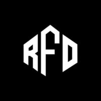 rfo-letterlogo-ontwerp met veelhoekvorm. rfo veelhoek en kubusvorm logo-ontwerp. rfo zeshoek vector logo sjabloon witte en zwarte kleuren. rfo-monogram, bedrijfs- en onroerendgoedlogo.