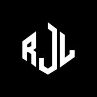 rjl-letterlogo-ontwerp met veelhoekvorm. rjl veelhoek en kubusvorm logo-ontwerp. rjl zeshoek vector logo sjabloon witte en zwarte kleuren. rjl-monogram, bedrijfs- en onroerendgoedlogo.