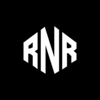 rnr letter logo-ontwerp met veelhoekvorm. rnr veelhoek en kubusvorm logo-ontwerp. rnr zeshoek vector logo sjabloon witte en zwarte kleuren. rnr monogram, business en onroerend goed logo.