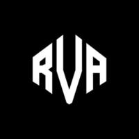 rva letter logo-ontwerp met veelhoekvorm. rva veelhoek en kubusvorm logo-ontwerp. rva zeshoek vector logo sjabloon witte en zwarte kleuren. rva-monogram, bedrijfs- en onroerendgoedlogo.