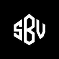 sbv letter logo-ontwerp met veelhoekvorm. sbv veelhoek en kubusvorm logo-ontwerp. sbv zeshoek vector logo sjabloon witte en zwarte kleuren. sbv-monogram, bedrijfs- en onroerendgoedlogo.