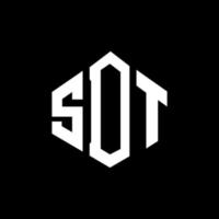 SD-letterlogo-ontwerp met veelhoekvorm. sdt veelhoek en kubusvorm logo-ontwerp. sdt zeshoek vector logo sjabloon witte en zwarte kleuren. sdt-monogram, bedrijfs- en onroerendgoedlogo.