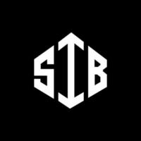 sib letter logo-ontwerp met veelhoekvorm. sib veelhoek en kubusvorm logo-ontwerp. sib zeshoek vector logo sjabloon witte en zwarte kleuren. sib monogram, business en onroerend goed logo.