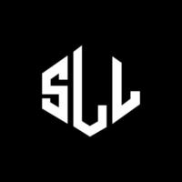 sll letter logo-ontwerp met veelhoekvorm. sll veelhoek en kubusvorm logo-ontwerp. sll zeshoek vector logo sjabloon witte en zwarte kleuren. sll monogram, bedrijfs- en onroerend goed logo.