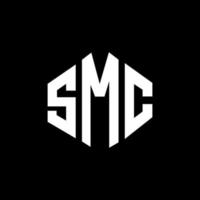 smc letter logo-ontwerp met veelhoekvorm. smc veelhoek en kubusvorm logo-ontwerp. smc zeshoek vector logo sjabloon witte en zwarte kleuren. smc-monogram, bedrijfs- en onroerendgoedlogo.