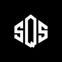 sqs letter logo-ontwerp met veelhoekvorm. sqs veelhoek en kubusvorm logo-ontwerp. sqs zeshoek vector logo sjabloon witte en zwarte kleuren. sqs monogram, business en onroerend goed logo.