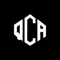 qca letter logo-ontwerp met veelhoekvorm. qca veelhoek en kubusvorm logo-ontwerp. qca zeshoek vector logo sjabloon witte en zwarte kleuren. qca-monogram, bedrijfs- en onroerendgoedlogo.