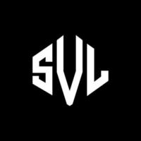 svl letter logo-ontwerp met veelhoekvorm. svl veelhoek en kubusvorm logo-ontwerp. svl zeshoek vector logo sjabloon witte en zwarte kleuren. svl-monogram, bedrijfs- en onroerendgoedlogo.