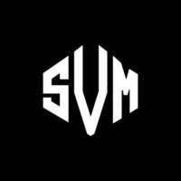 svm letter logo-ontwerp met veelhoekvorm. svm veelhoek en kubusvorm logo-ontwerp. svm zeshoek vector logo sjabloon witte en zwarte kleuren. svm-monogram, bedrijfs- en onroerendgoedlogo.