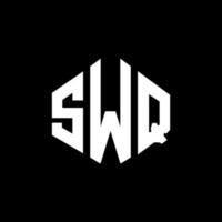 swq letter logo-ontwerp met veelhoekvorm. swq veelhoek en kubusvorm logo-ontwerp. swq zeshoek vector logo sjabloon witte en zwarte kleuren. swq monogram, business en onroerend goed logo.