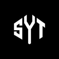 syt letter logo-ontwerp met veelhoekvorm. syt veelhoek en kubusvorm logo-ontwerp. syt zeshoek vector logo sjabloon witte en zwarte kleuren. syt monogram, business en onroerend goed logo.