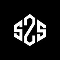 szs letter logo-ontwerp met veelhoekvorm. szs veelhoek en kubusvorm logo-ontwerp. szs zeshoek vector logo sjabloon witte en zwarte kleuren. szs monogram, bedrijfs- en onroerend goed logo.