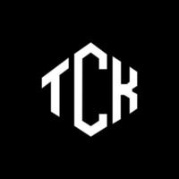 tck letter logo-ontwerp met veelhoekvorm. tck veelhoek en kubusvorm logo-ontwerp. tck zeshoek vector logo sjabloon witte en zwarte kleuren. tck-monogram, bedrijfs- en onroerendgoedlogo.