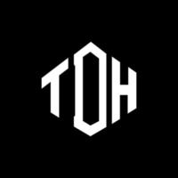 tdh letter logo-ontwerp met veelhoekvorm. tdh veelhoek en kubusvorm logo-ontwerp. tdh zeshoek vector logo sjabloon witte en zwarte kleuren. tdh-monogram, bedrijfs- en onroerendgoedlogo.