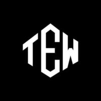 tew letter logo-ontwerp met veelhoekvorm. tew veelhoek en kubusvorm logo-ontwerp. tew zeshoek vector logo sjabloon witte en zwarte kleuren. tew monogram, business en onroerend goed logo.