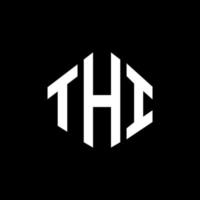 thi letter logo-ontwerp met veelhoekvorm. thi veelhoek en kubusvorm logo-ontwerp. thi zeshoek vector logo sjabloon witte en zwarte kleuren. thi monogram, business en onroerend goed logo.