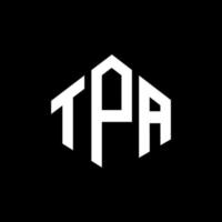 tpa letter logo-ontwerp met veelhoekvorm. tpa veelhoek en kubusvorm logo-ontwerp. tpa zeshoek vector logo sjabloon witte en zwarte kleuren. tpa-monogram, bedrijfs- en onroerendgoedlogo.