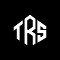 trs letter logo-ontwerp met veelhoekvorm. trs logo-ontwerp met veelhoek en kubusvorm. trs zeshoek vector logo sjabloon witte en zwarte kleuren. trs-monogram, bedrijfs- en onroerendgoedlogo.
