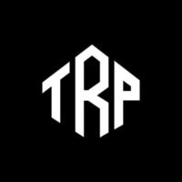 trp letter logo-ontwerp met veelhoekvorm. trp veelhoek en kubusvorm logo-ontwerp. trp zeshoek vector logo sjabloon witte en zwarte kleuren. trp-monogram, bedrijfs- en onroerendgoedlogo.