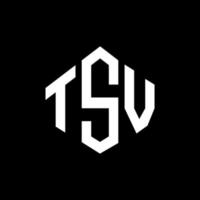 tsv letter logo-ontwerp met veelhoekvorm. tsv veelhoek en kubusvorm logo-ontwerp. tsv zeshoek vector logo sjabloon witte en zwarte kleuren. tsv-monogram, bedrijfs- en onroerendgoedlogo.