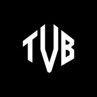 tvb letter logo-ontwerp met veelhoekvorm. tvb veelhoek en kubusvorm logo-ontwerp. tvb zeshoek vector logo sjabloon witte en zwarte kleuren. tvb-monogram, bedrijfs- en onroerendgoedlogo.