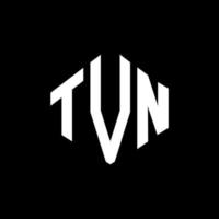 tvn letter logo-ontwerp met veelhoekvorm. tvn veelhoek en kubusvorm logo-ontwerp. tvn zeshoek vector logo sjabloon witte en zwarte kleuren. tvn-monogram, bedrijfs- en onroerendgoedlogo.