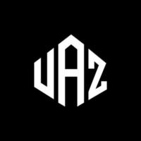 uaz letter logo-ontwerp met veelhoekvorm. uaz veelhoek en kubusvorm logo-ontwerp. uaz zeshoek vector logo sjabloon witte en zwarte kleuren. uaz monogram, business en onroerend goed logo.