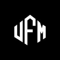 ufm letter logo-ontwerp met veelhoekvorm. ufm veelhoek en kubusvorm logo-ontwerp. ufm zeshoek vector logo sjabloon witte en zwarte kleuren. ufm-monogram, bedrijfs- en onroerendgoedlogo.