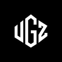 ugz letter logo-ontwerp met veelhoekvorm. ugz veelhoek en kubusvorm logo-ontwerp. ugz zeshoek vector logo sjabloon witte en zwarte kleuren. ugz monogram, business en onroerend goed logo.