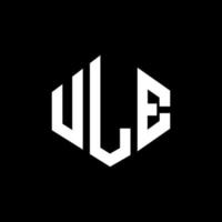 ule letter logo-ontwerp met veelhoekvorm. ule veelhoek en kubusvorm logo-ontwerp. ule zeshoek vector logo sjabloon witte en zwarte kleuren. ule monogram, business en onroerend goed logo.