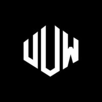 uuw letter logo-ontwerp met veelhoekvorm. uuw veelhoek en kubusvorm logo-ontwerp. uuw zeshoek vector logo sjabloon witte en zwarte kleuren. uuw monogram, bedrijfs- en onroerend goed logo.