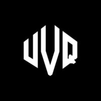 uvq letter logo-ontwerp met veelhoekvorm. uvq veelhoek en kubusvorm logo-ontwerp. uvq zeshoek vector logo sjabloon witte en zwarte kleuren. uvq-monogram, bedrijfs- en onroerendgoedlogo.