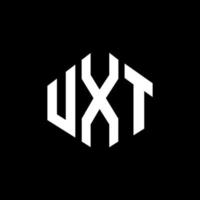 uxt letter logo-ontwerp met veelhoekvorm. uxt veelhoek en kubusvorm logo-ontwerp. uxt zeshoek vector logo sjabloon witte en zwarte kleuren. uxt-monogram, bedrijfs- en onroerendgoedlogo.