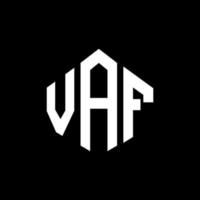 vaf letter logo-ontwerp met veelhoekvorm. vaf veelhoek en kubusvorm logo-ontwerp. vaf zeshoek vector logo sjabloon witte en zwarte kleuren. vaf monogram, bedrijfs- en onroerend goed logo.