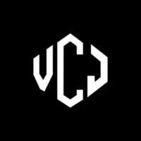 vcj letter logo-ontwerp met veelhoekvorm. vcj veelhoek en kubusvorm logo-ontwerp. vcj zeshoek vector logo sjabloon witte en zwarte kleuren. vcj-monogram, bedrijfs- en onroerendgoedlogo.