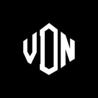 vdn letter logo-ontwerp met veelhoekvorm. vdn veelhoek en kubusvorm logo-ontwerp. vdn zeshoek vector logo sjabloon witte en zwarte kleuren. vdn-monogram, bedrijfs- en onroerendgoedlogo.