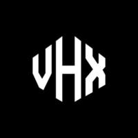 vhx letter logo-ontwerp met veelhoekvorm. vhx veelhoek en kubusvorm logo-ontwerp. vhx zeshoek vector logo sjabloon witte en zwarte kleuren. vhx-monogram, bedrijfs- en onroerendgoedlogo.