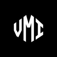 vmi letter logo-ontwerp met veelhoekvorm. vmi veelhoek en kubusvorm logo-ontwerp. vmi zeshoek vector logo sjabloon witte en zwarte kleuren. vmi-monogram, bedrijfs- en onroerendgoedlogo.